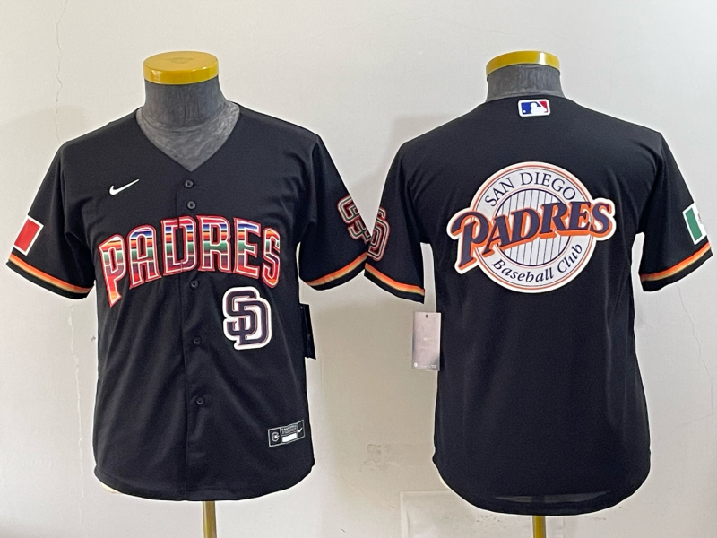Youth San Diego Padres blank black Nike 2025 MLB Jersey 002